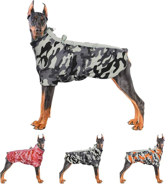 IDOMIK Warm Dog Coats with Harness 3XL