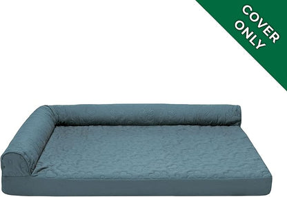 Furhaven Replacement Dog Bed Cover Pinsonic Quilted Paw L Shaped Chaise