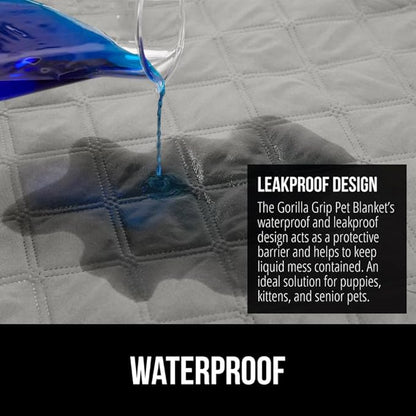 Gorilla Grip 100% Waterproof Dog Blanket 82x82