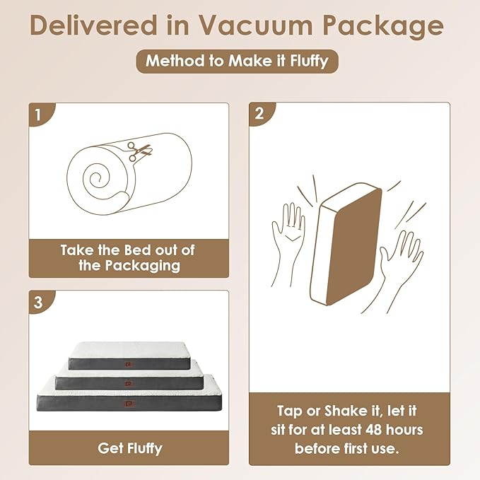 EHEYCIGA Orthopedic XL Dog Beds for Extra Large Dogs with Removable Washable Cover 44x32