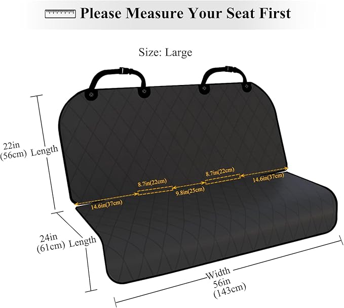 VIVAGLORY Dog Seat Covers 46" L 56" W