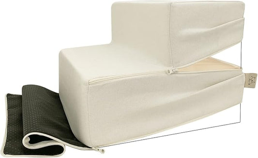 Best Pet Supplies Foldable Pet Stairs Cover for Foam Dog Ramps 2-Step