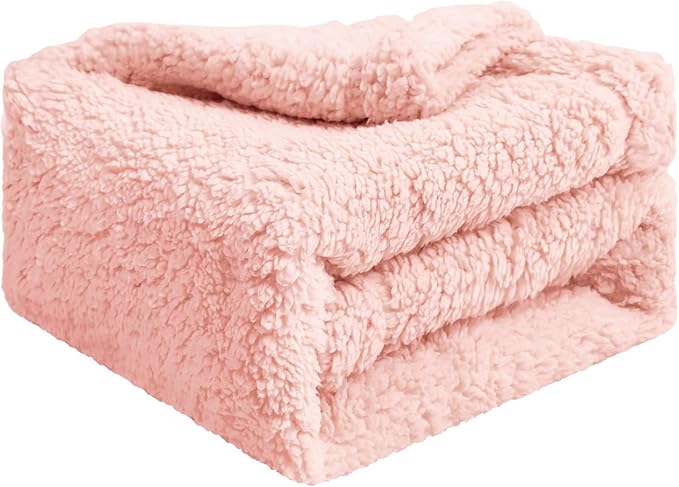 furrybaby Dog Blanket Soft Dog Blankets for Large Dogs Puppy Essentials Washable Fluffy Sherpa Fleece Cat Blanket 41x65 Inches for Bed Furniture Couch Sofa (Double-Layer X Large
