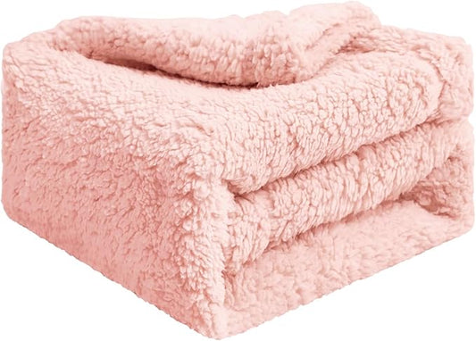furrybaby Dog Blanket Soft Dog Blankets for Large Dogs Puppy Essentials Washable Fluffy Sherpa Fleece Cat Blanket 41x65 Inches for Bed Furniture Couch Sofa (Double-Layer X Large