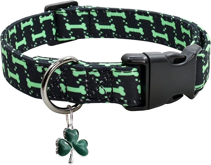 Bones Patterns Dog Collar with Accessories