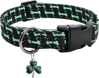Bones Patterns Dog Collar with Accessories
