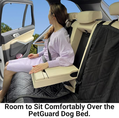 Deluxe Quilted Padded Dog Car Seat Cover Non-Slip Back Best for Car Truck and SUV 3 Sizes 56"W x 72L, PetGuard,