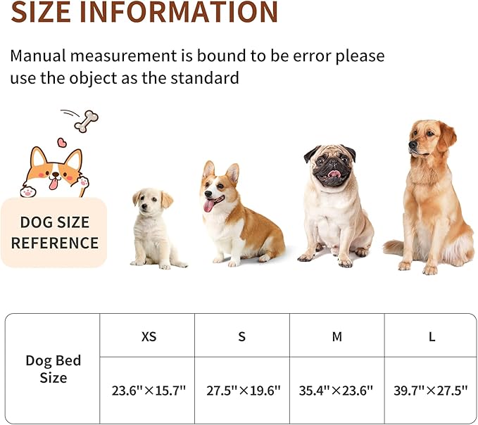 NOYAL Dog Bed Mat Soft Washable Dog Crate