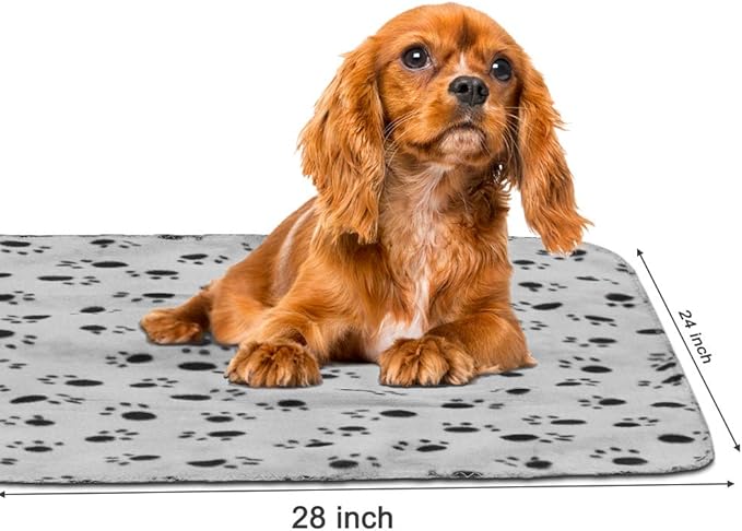 Comsmart Warm Paw Print Blanket/Bed Cover for Dogs and Cats