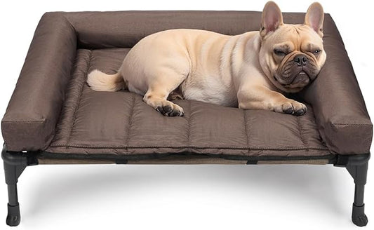 Veehoo Cooling Elevated Dog Bed + Waterproof Removable Pillow-Top Mat CWC2331B