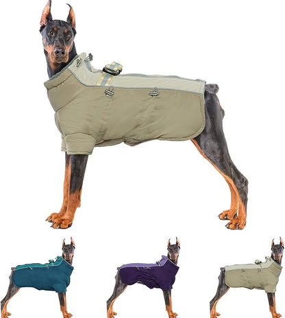 IDOMIK Warm Dog Coats with Harness