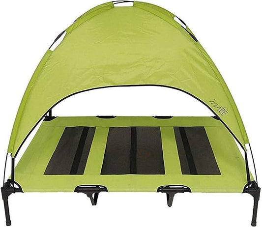 Midlee Green Dog Cot with Canopy (36" x 48")