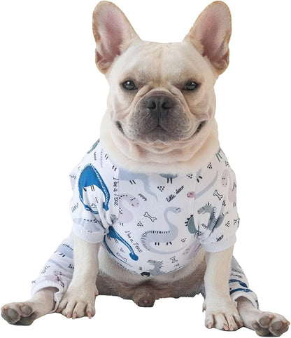 CuteBone Soft Puppy Pajamas Cute Dog Pjs Jumpsuit Pet Clothes Apparel P160M Medium