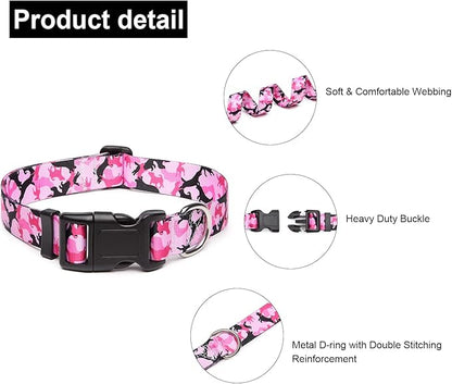 Adjustable Dog Collar with Patterns