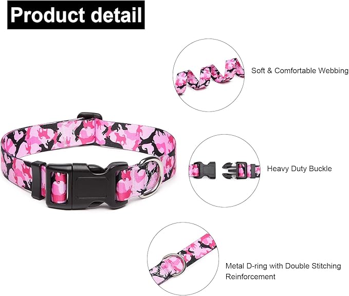 Adjustable Dog Collar with Patterns