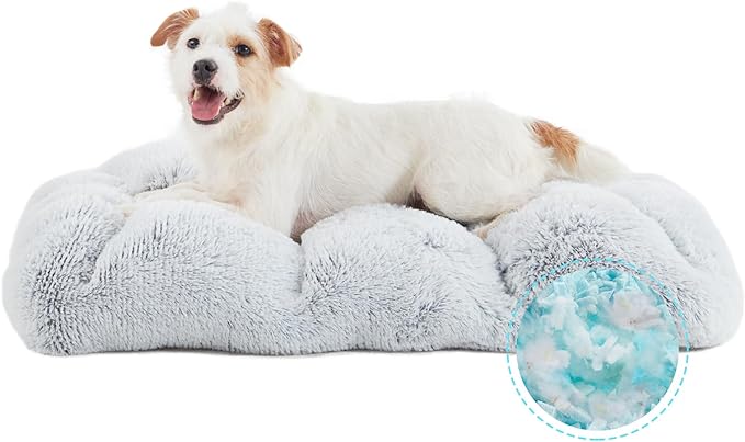 Shredded Memory Foam Fluffy Dog Crate Pad 30"x 20"