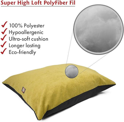 Majestic Pet Rectangle Large Dog Bed Washable – Non Slip Comfy Pet Bed – Dog Crate Bed Super Value Pillow Dog Bed – Dog Kennel Bed for Sleeping 46 x 35 Inch