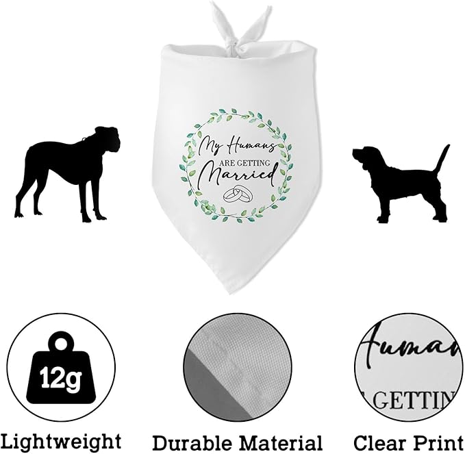 My Humans are Getting Married Dog Bandana Funny