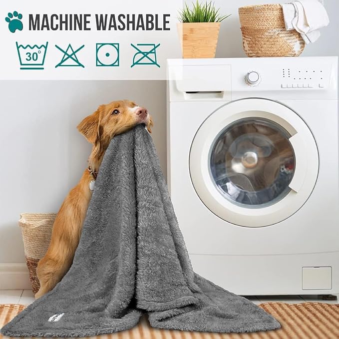 PetAmi Dog Blanket for Small Medium Dogs Grey 29x40