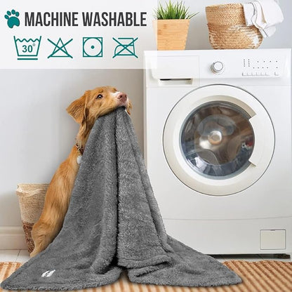 PetAmi Dog Blanket for Small Medium Dogs Grey 29x40