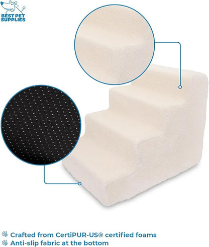 Best Pet Supplies Dog Stairs for Small Dogs & Cats 4-Step
