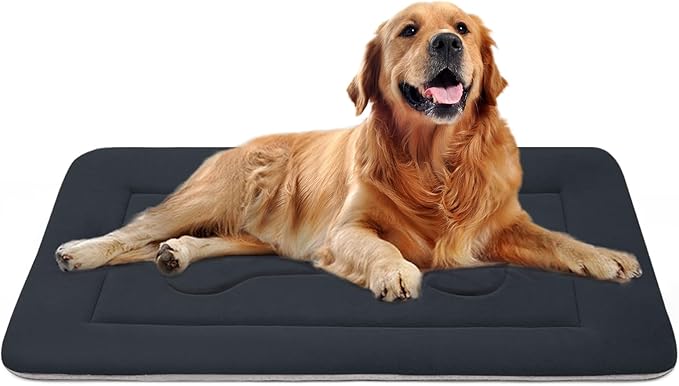 JoicyCo Large Dog Bed Soft Dog Crate Pad Mat 42 in Non-Slip Bottom Washable Dog Sleeping Mattress Pet Beds Cat Bed Kennel Pad