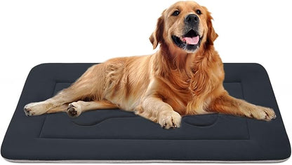 JoicyCo Large Dog Bed Soft Dog Crate Pad Mat 42 in Non-Slip Bottom Washable Dog Sleeping Mattress Pet Beds Cat Bed Kennel Pad