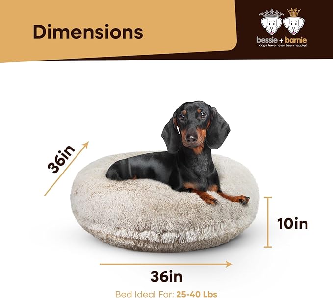 Bessie and Barnie Bagel Donut Dog Bed