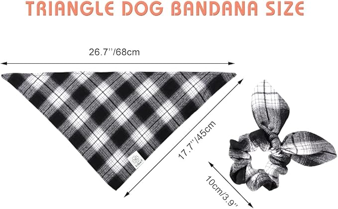 E-Clover Dog Bandanas & Matching Scrunchie Set Boy