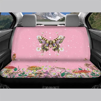 Doojoayie Butterfly Print Dog Car Seat Cover for Back Seat 2