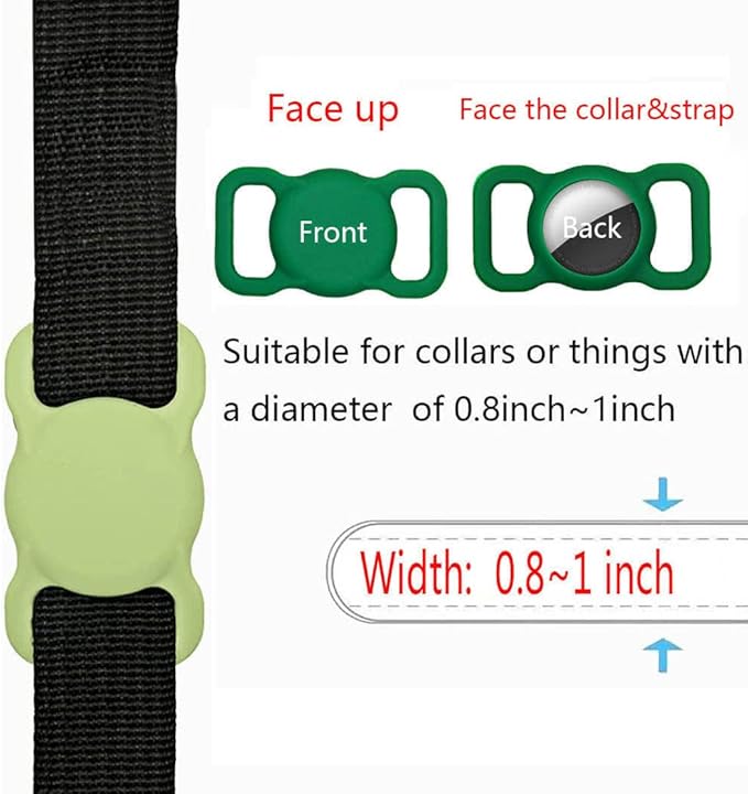 Air Tags-2 Pack Airtag Dog Collar Holder SWINCHO 1-3cm Width
