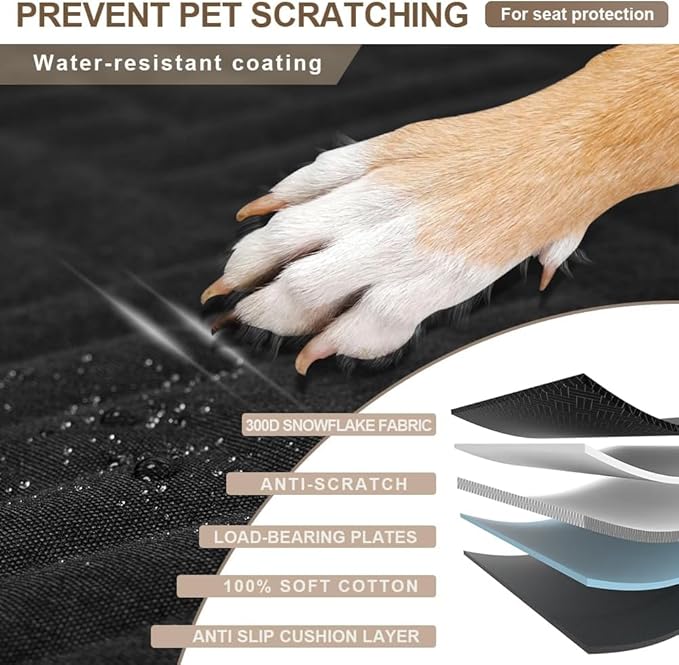 Hard Bottom Dog Car Seat Cover 52x26 inchs