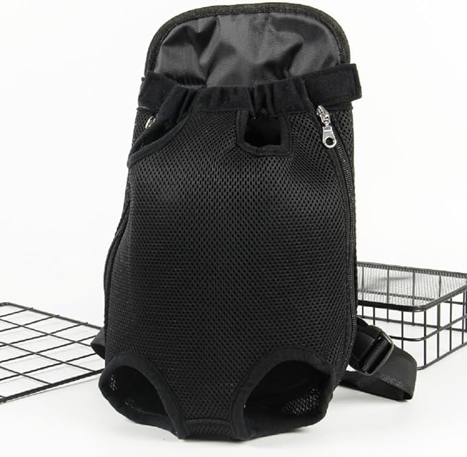 Cat Carrier Backpack, Carrier for Small Dogs Cats Sling Backpack Travel Bag, Pet Backpack Bag for Hiking Travel Camping Outdoor Hold Pets Up to 15 Lbs (Color : Black, Size : Medium)