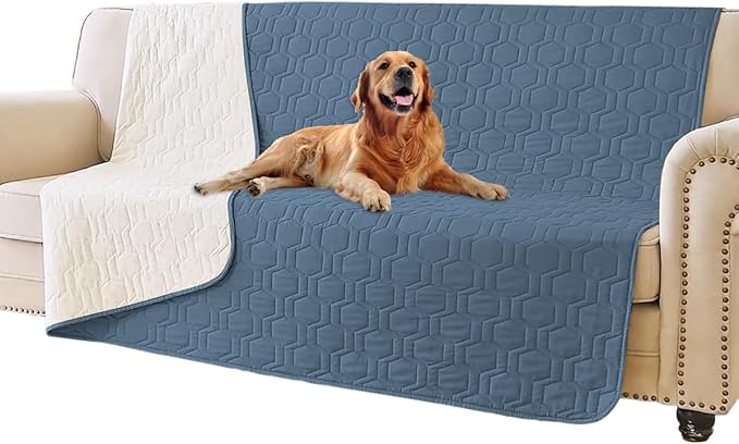 Waterproof and Non-Slip Dog Bed Cover and Pet Blanket Sofa Pet Bed Mat ，car Incontinence Mattress Protectors Furniture Couch Cover for Most Cats Dogs, Pets（52x82- Navy Blue）