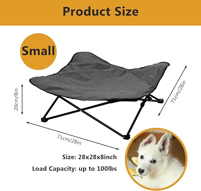 Elevated Dog Bed (28x28x8inch)