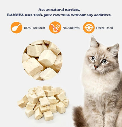 Freeze Dried Chicken Training Treats Raw Single Ingredient Cat Treats, Solve Pet's Picky Eating Problem (Chicken)