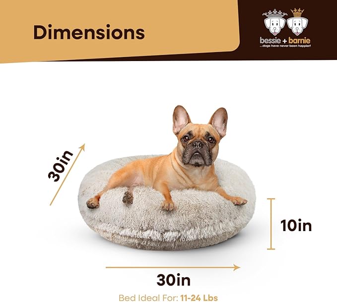 Bessie and Barnie Bagel Donut Dog Bed