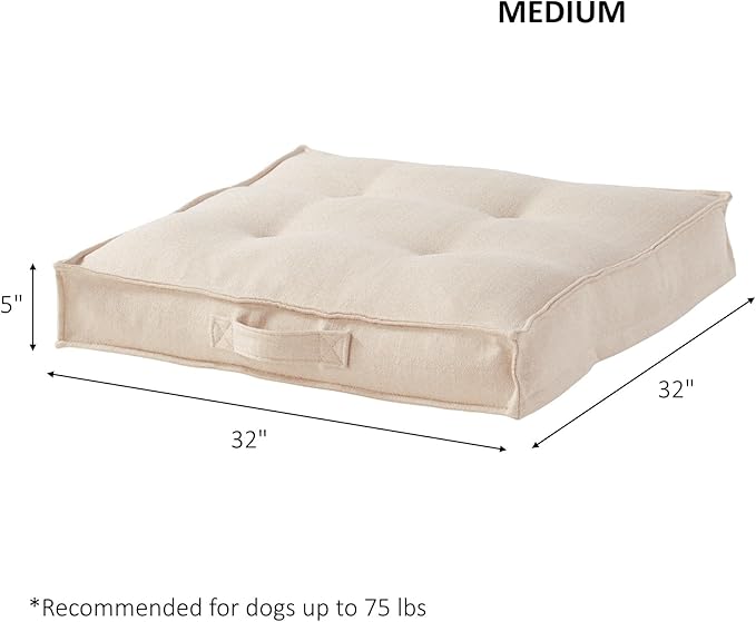 Happy Hounds Milo Square Tufted Pillow Dog Bed (32" x 32")