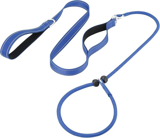 Aiyuda Tangle-Free Slip Lead for Dogs with Padded Traffic Handle 6ft Dog 40 LBS,