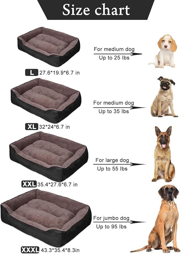 PUPPBUDD Dog Beds for Extra Large Dogs
