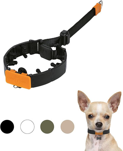 SVD.PET Dog Prong Collar for No-Pull Training, Quick-Release Buckle Adjustable Pinch Collar for Small Dogs (Black, Small Size)