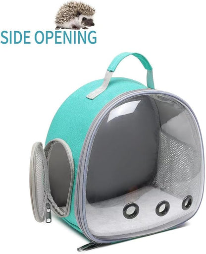 Small Animal Carrier Backpack Space Capsule Bubble Window Carrier Backpack for Lizard Guinea Pig（Green）