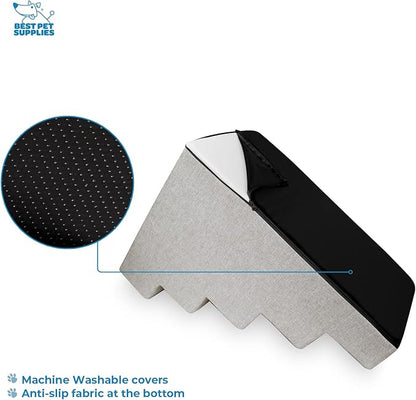 Best Pet Supplies Foam Pet Steps Cover for Small Dogs and Cats 5-Step (H: 22.5") (Cover