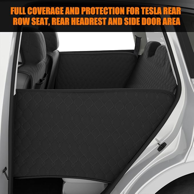 D-Lumina Dog Seat Covers for Tesla Model 3 2018-2023 2020-2023, Waterproof 3 Back