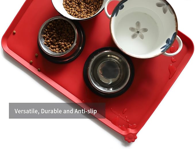 Hoki Found Large Silicone Pet Food Mats Tray