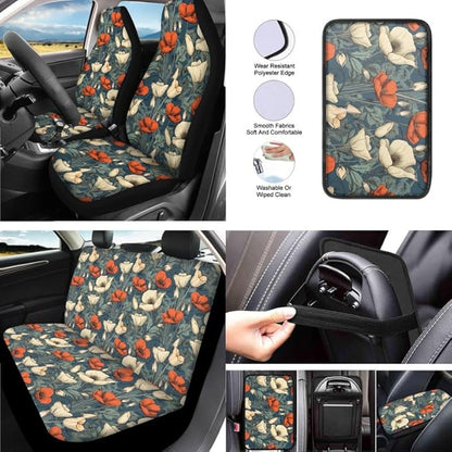 Tulip Flowers 13 PCS Car Accessories Set Seat
