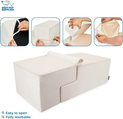 Best Pet Supplies Portable Foldable Foam Pet Stairs/Steps for Couch 4-Step (H: 22")