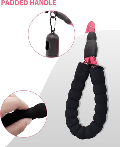 Dog Leash Heavy Duty 4/5/6FT Reflective 6'*1/2'', Pink