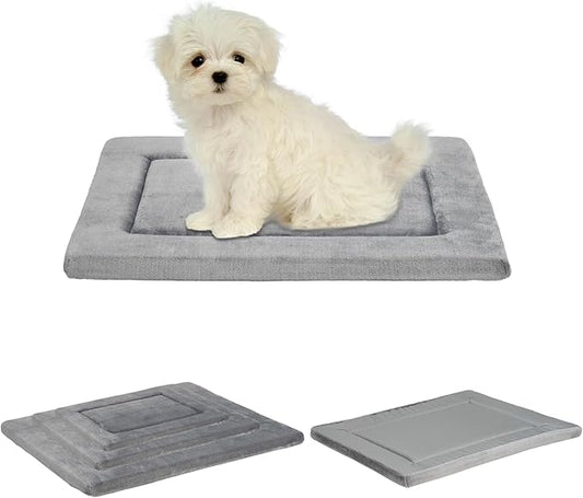Reversible Dog Crate Pad 45 lbs(Gray)-M 30''x20''x1.1''