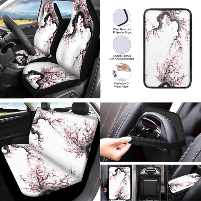 Chinese Plum Blossom Car Seat Covers Full Set